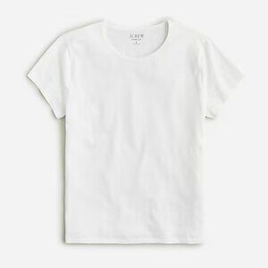 J. Crew Organic Slub White Relaxed Short Sleeve Tee